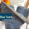 Blue Tear Spray Mohair Yarn: Gold-Thread Starry Sky Series for Chunky Knit Scarves