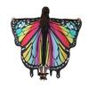 Halloween Costume for Adult Women Butterfly Wing Fairy Shawl with Antenna Headband Soft Lace Mask Cosplay Dress Up