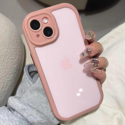 Simple Color Transparent Cream Shell Suitable for Apple 16 Mobile Phone Case IPhone 15 Protective Case 14 Soft Shell 13 High Appearance 12