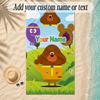 Beach TowelHey Duggee Custom Name Text Personalized Soft Towel for Beach Pool Indoor Home Decor Gift