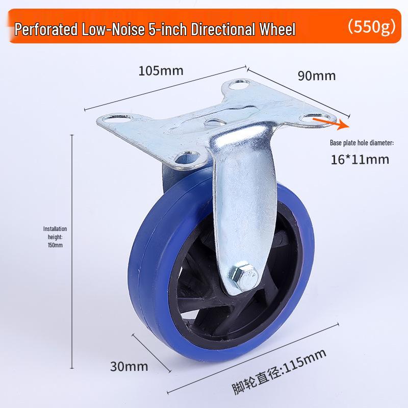 Stummes Gummirad mit mehreren Spezifikationen: Feststell- und Lenkrolle für Handwagen