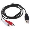 Duální RCA samec na USB samec A kompozitní adaptér audio video datový prodlužovací kabel