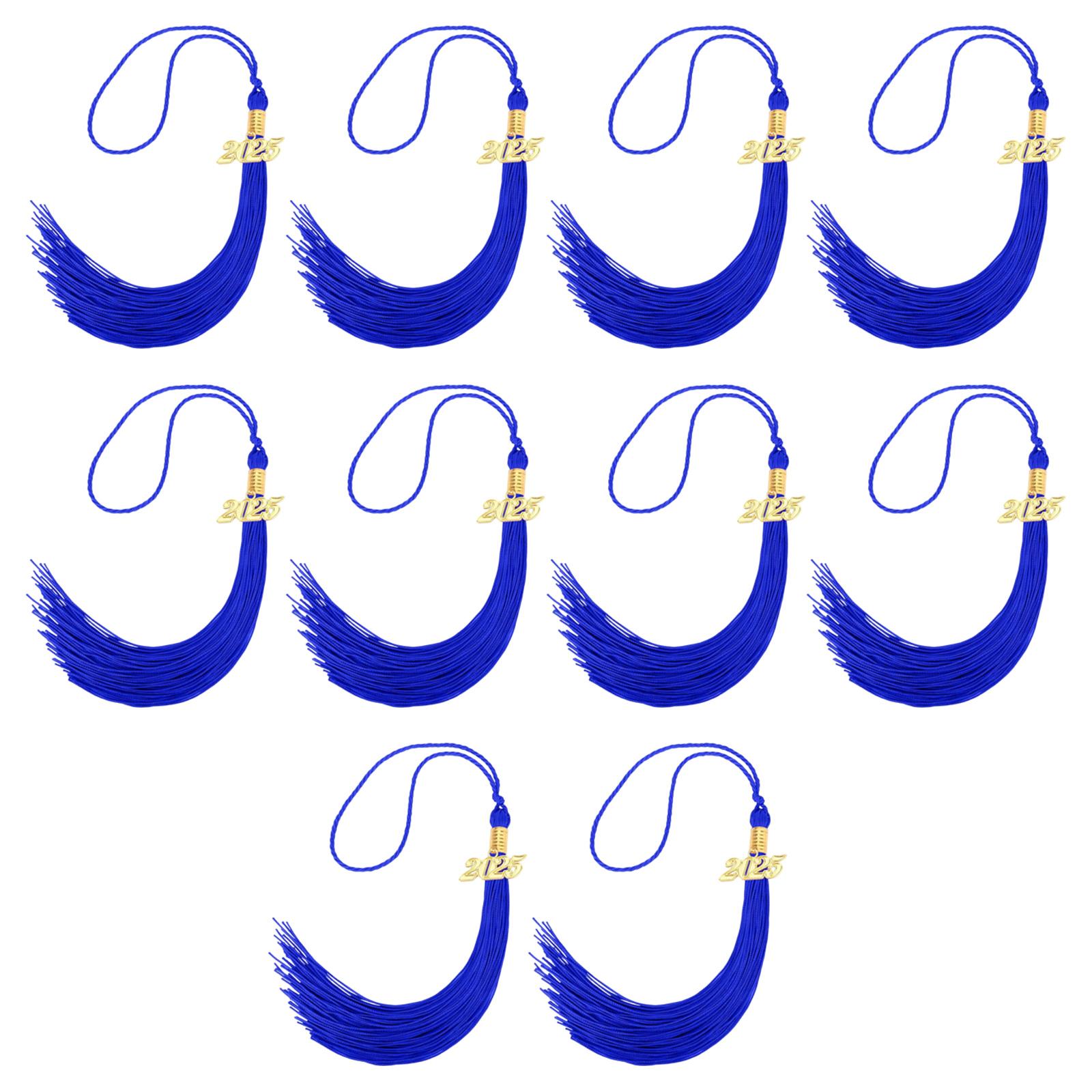 10Pcs Class of 2025 Graduation Tassels Graduation Hat Tassels Pendant For Class of 2025 Graduates Costume Decoration