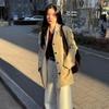 On On Open Collar Leather Jacket [jung Chae yeOn] Nel5sj211 9f