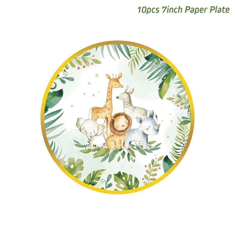 Jungle Animal Party Decor Paper Glasses Jungle Birthday Party Decor Kids Baby Shower Wild One 1st Birthday Safari Party Supplies