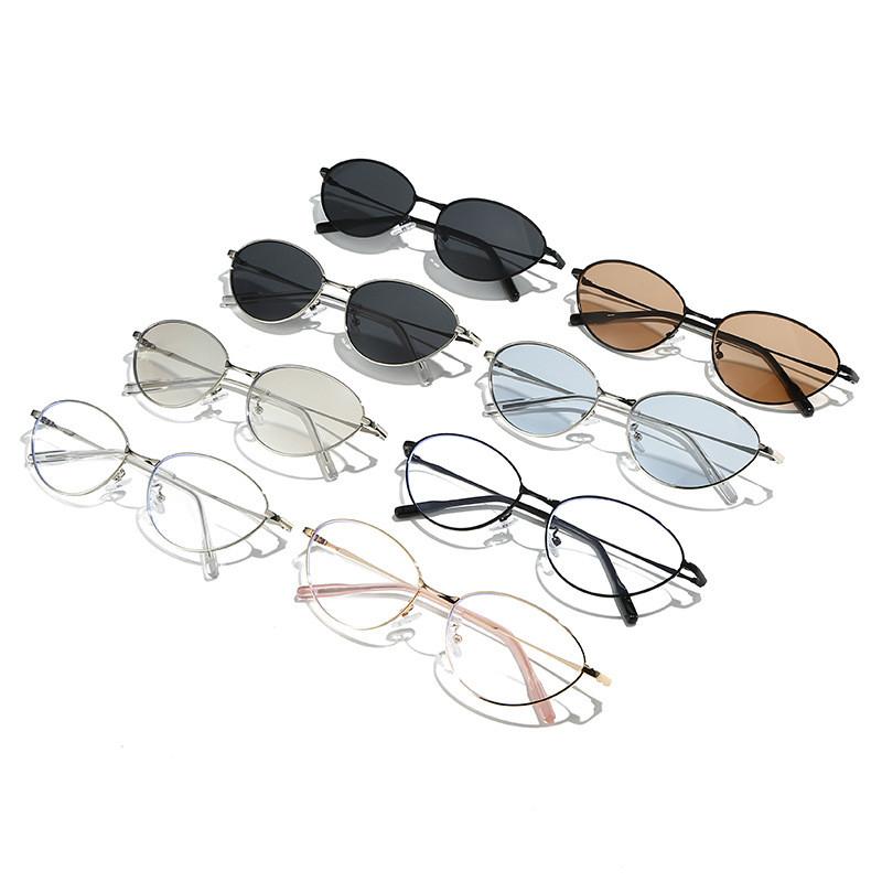 Vintage Metal Cat Eye Sunglasses With Uv400 Protection For Stylish Outdoor Wear