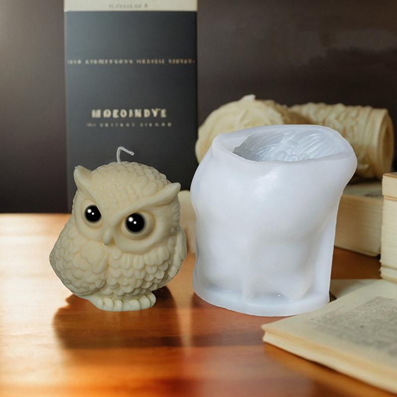 Cute Owl Candle Silicone Mold Animal Owl Silicone Mold Owl Concrete Mould Gypsum Mold Owls Cake Molds Christmas Gift