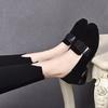 Soft sole soft surface comfortable single shoes autumn new soft leather Doudou shoes thin shoes matte leather