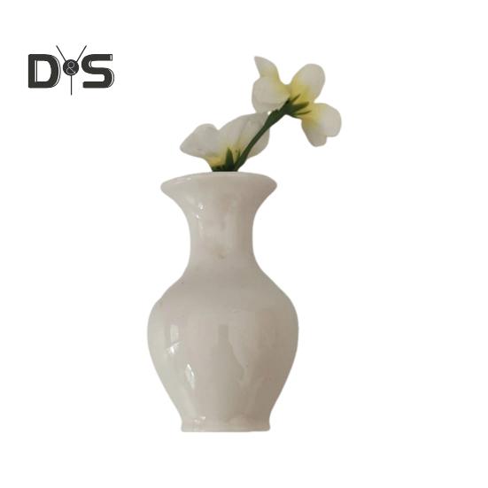 Mini-Keramikvase, Kühlschrankmagnet mit künstlicher Blume, für Zuhause, Büro, Küche, Spind, Kühlschrank, 3D-Miniatur-Blumenvase, magnetische Dekoration, Ornament