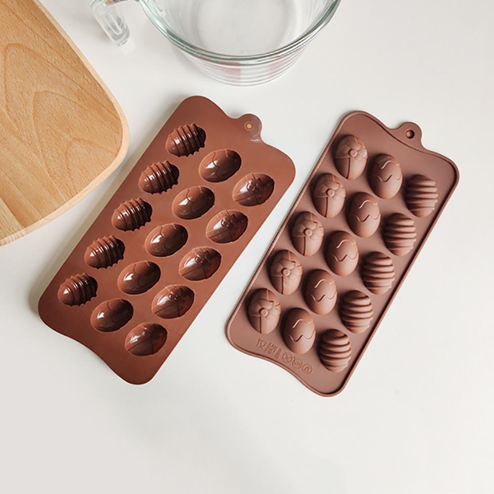 Silicone World DIY Easter Chocolate Egg Silicone Mold Nonstick Cake Decorating Baking Candy Mold Silicone 3D Mold Kitchen Gadget