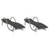 VidaXL Chaises longues lot de 2 et coussins gris clair résine tressée 3277312