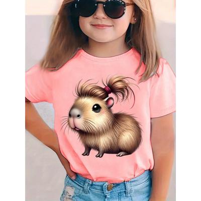 2026 New Hot KPop Demon Hunters Child Short Sleeve T-shirt Anime Character Print Tees Boys Girls Casual Tops Birthday Gift