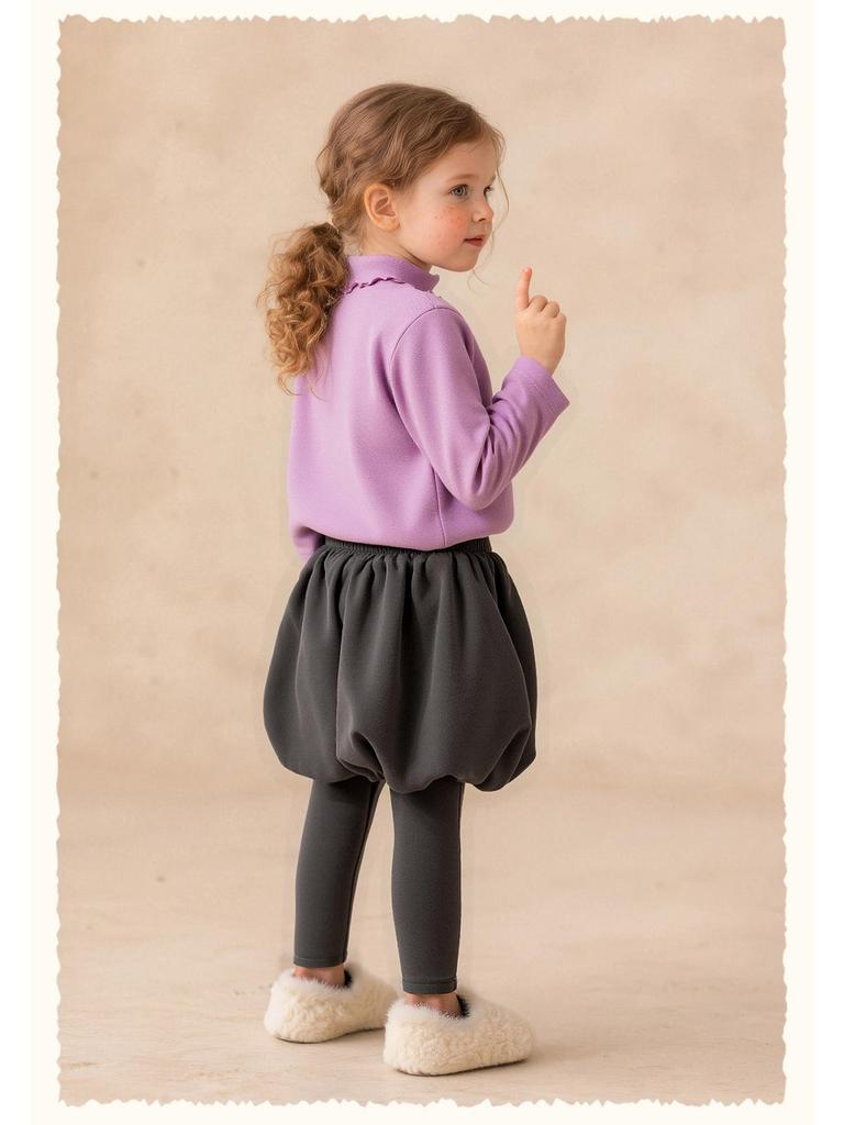 2025 Winter Tongbei Girls' Skirt Pants: Cute, Warm, Versatile 2-in-1