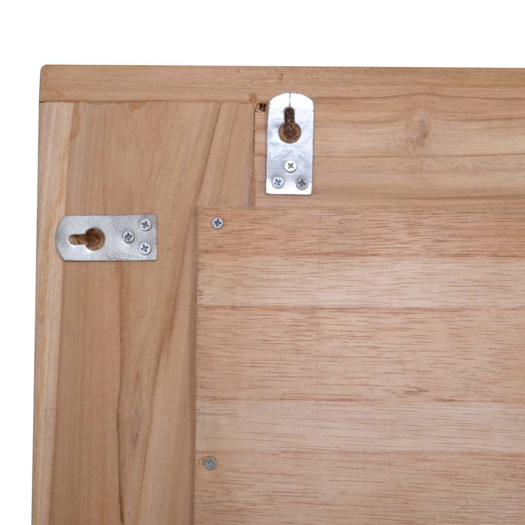 Decorative Teak Mirror 120 x 60 cm Rectangular