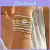 Bohemian Pearl Beaded Bracelet With Shell And Starfish Accents For Beach Vacation Gift For Women