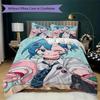 Welcome To Demon School! Iruma Kun Pattern Bedding,Quilt Set Quilt Cover Pillowcase Home Birthday Gift(1 * Duvet Cover + 2 * Pillowcase, Without Core)