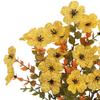 5 Buketter Plast Falska Höst Konsthuvudblommor UV-beständiga Falska Plastblommor för Höst Thanksgiving-helg Hem Bord