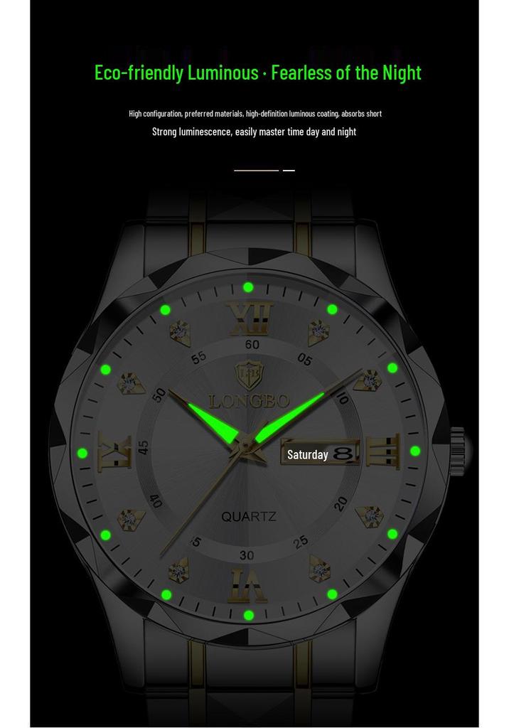 Longbo Men's Fashionable Waterproof Classic Wristwatch