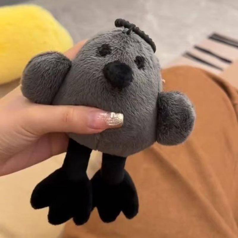 New Grey Regret Bird Plush Toy Super Soft Stuffed Animal Cute Kawaii Pendant Fluffy Collectible Gift for Kids Adults Home Decor