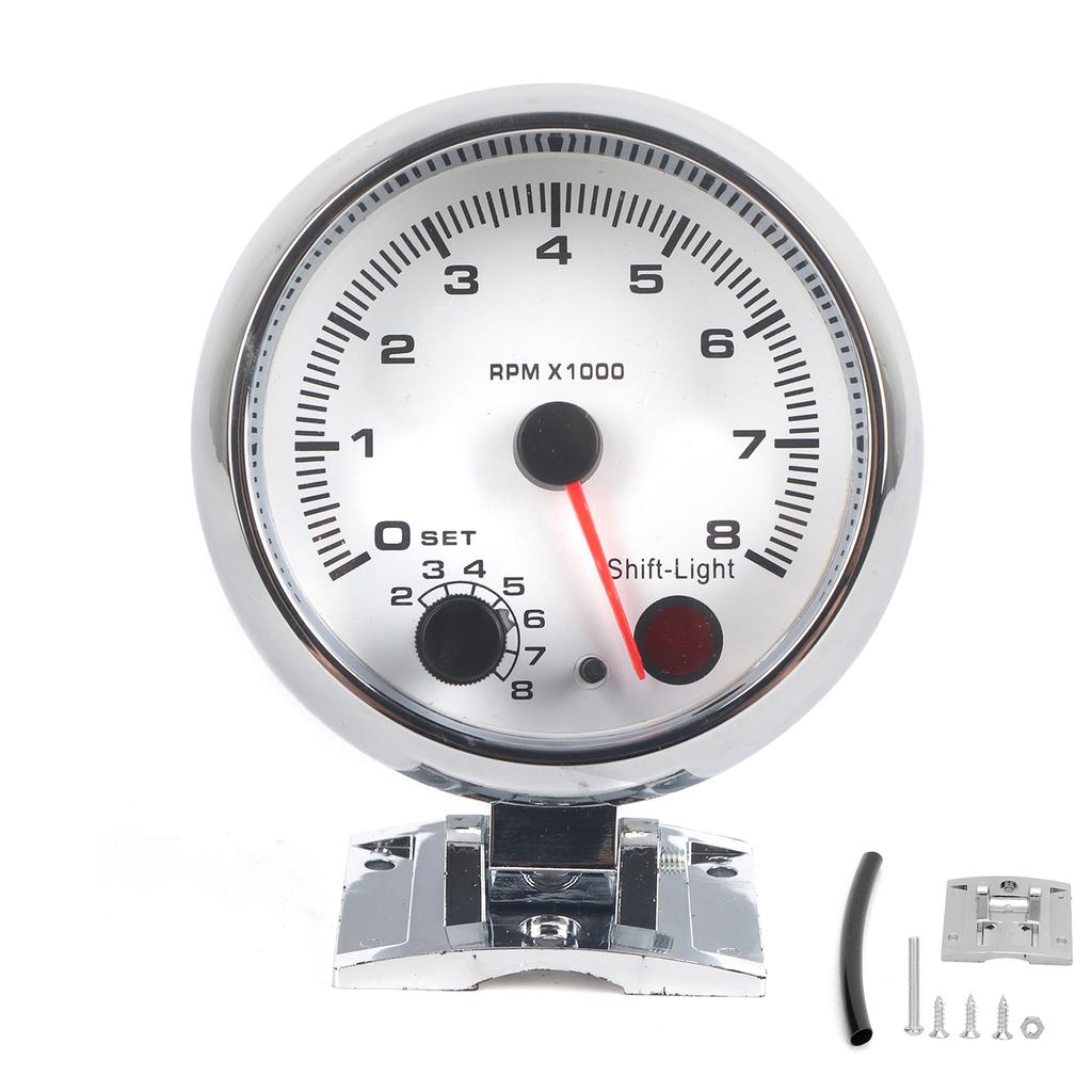 Tachometer 3.75in 0?8000 RPM 7 Color Background Lights for 468 Cylinder 12V Gasoline?Powered