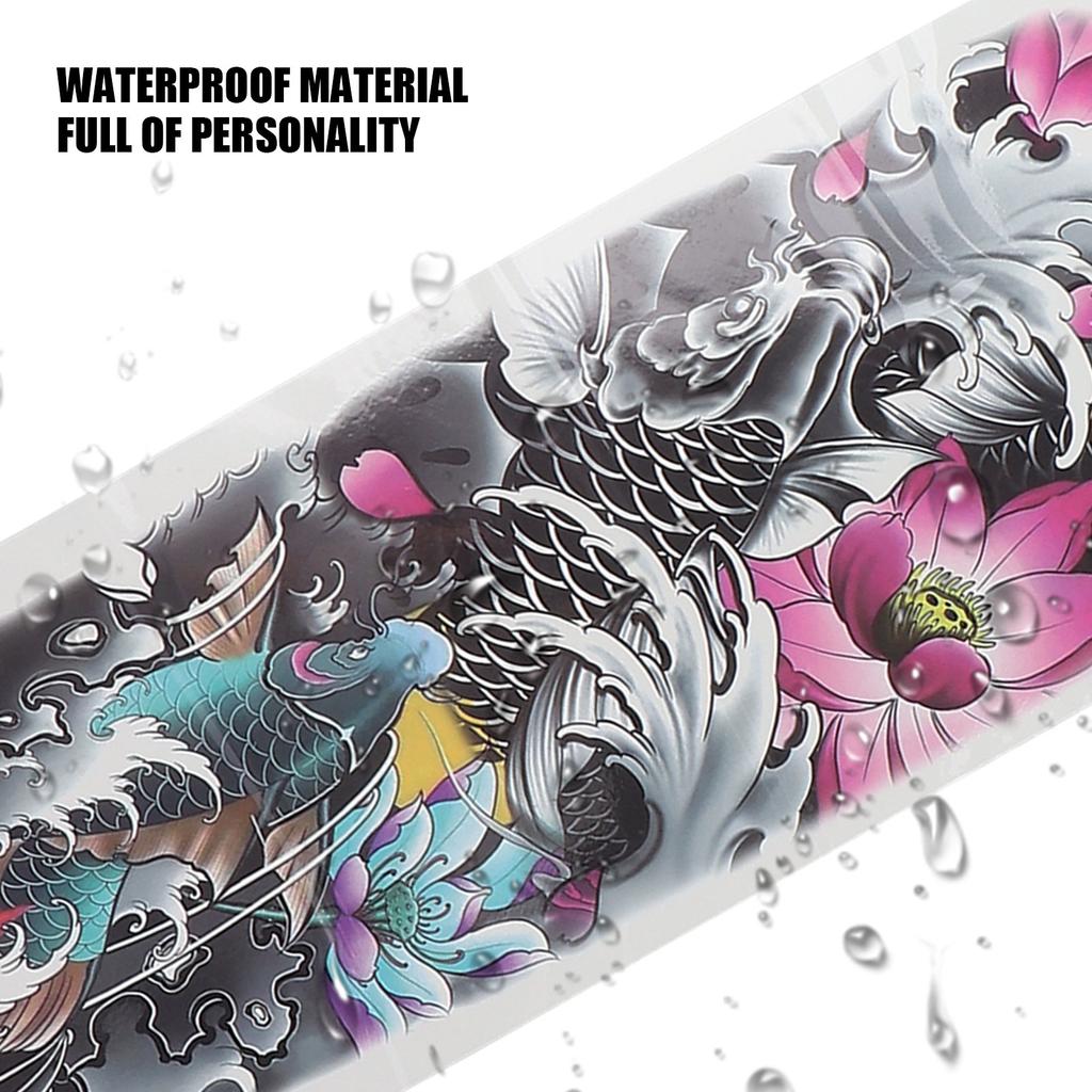 10pcs Full Sleeve Temporary Tattoos Stickers Large Unisex Watrproof Arm Fake Tattoo