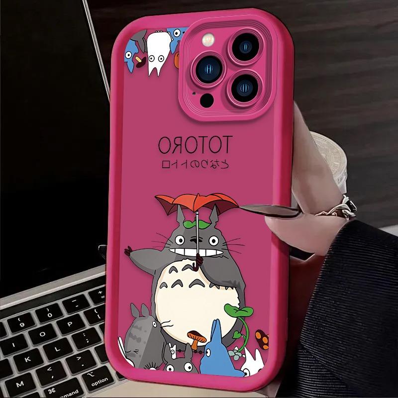 Cartoon Cute T-Totoros Phone Case For iPhone 17 Air 16 16E 15 14 13 12 11 Pro Max X XS X S Max XR SE 2020 SE4 7 8 Silicone Cover