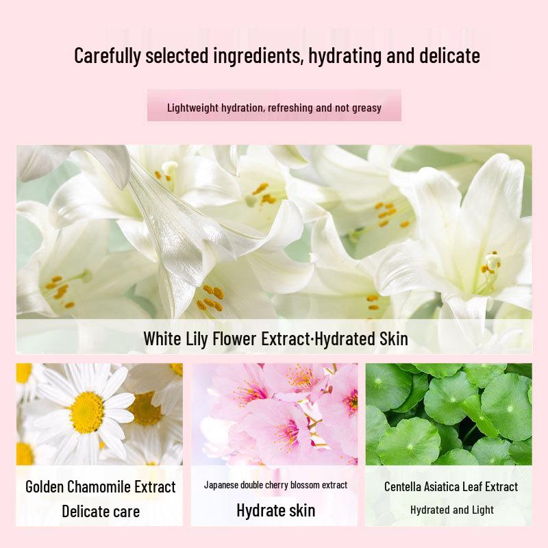 Loção Iluminadora e Hidratante com Extrato de Lírio Laikou, 125ml - Emulsão Essencial Hidratante e Nutritiva para Cuidados com a Pele.