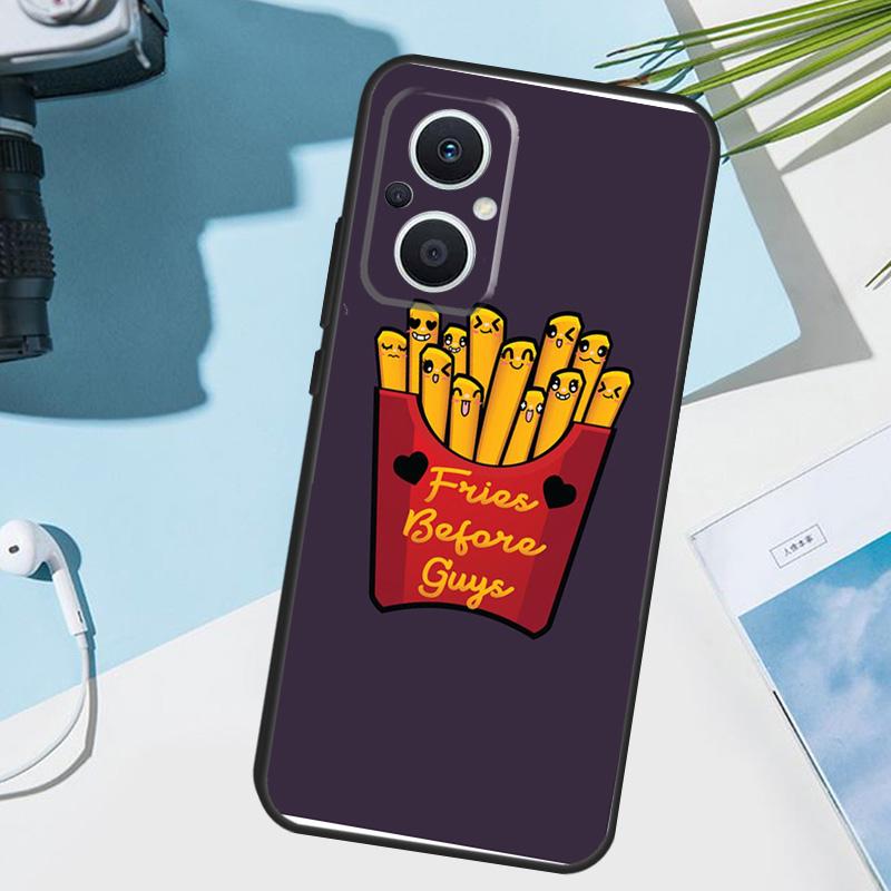 French Fries Before Guys Cover For OPPO Reno 12F 11F 13F 14F 8T 7 8 Lite 10 11 12 13 14 OPPO Find X9 X8 X6 X5 Pro Case
