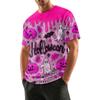 Men's Halloween Printed Round Neck Raglan Short Sleeve Top T-Shirt