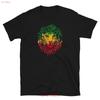 Rasta Vibes Löwe von Juda T-Shirt Schwarze Geschichte Vintage Unisex Oberteil für den Alltag Dehnbar Streetwear Weich Leicht