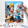 Disney Minnie Daisy Coffee Oil Paint Hand Painting Kit Decoration Classic Style Home Decor Art Craft Wall Hanging DIY Painting Gift