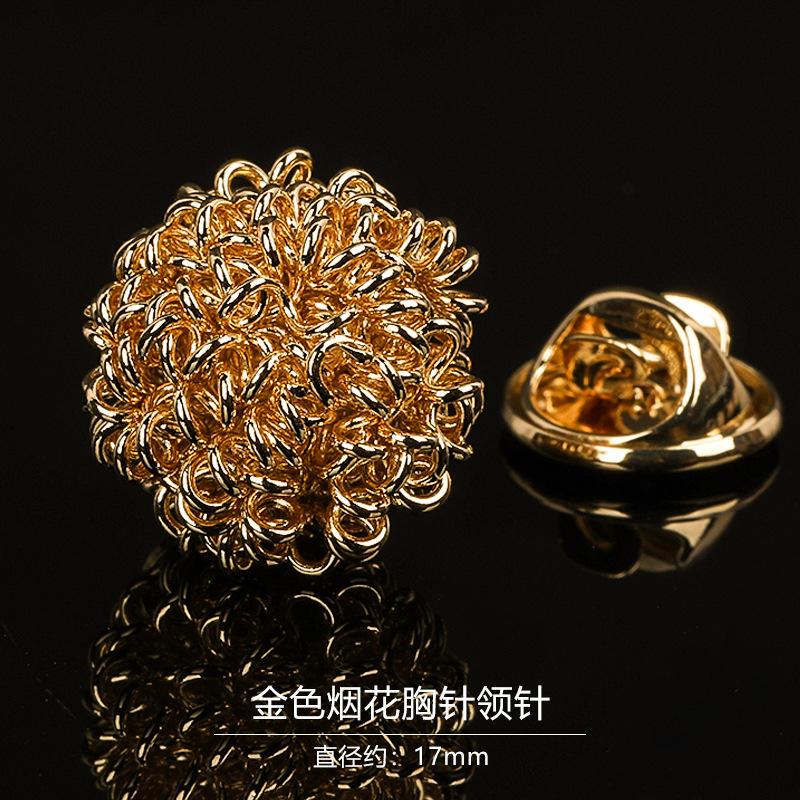 Gift Box Men'S Fashion Temperament Crystal Brooch Collar Pin Suit Brooch Collar Pin Trend Corsage