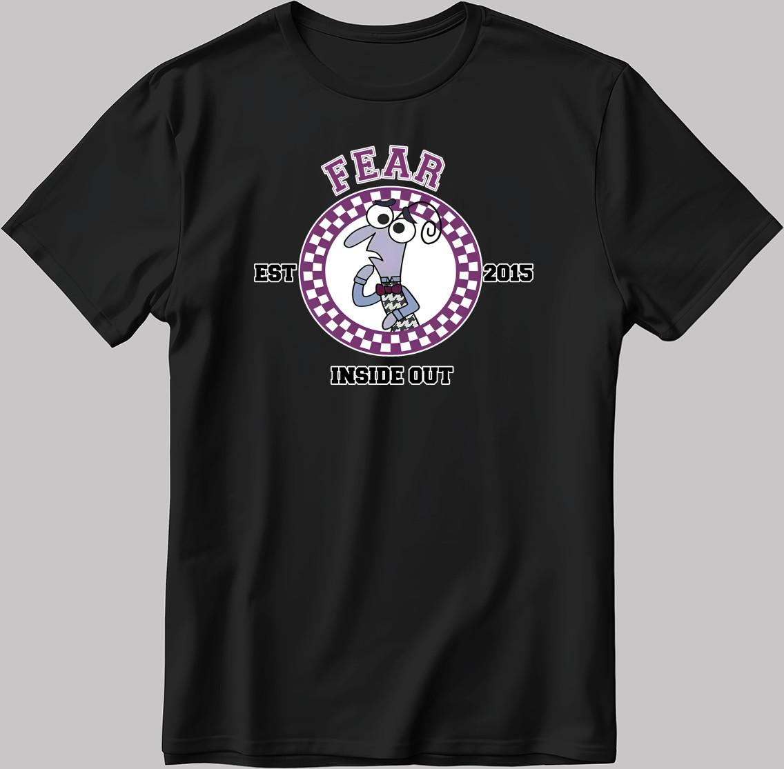 Inside Out 2 Fear White-Black Men/Women T Shirt AB222 S