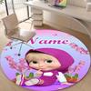 Personalized M-Masha and the Bear Round Chair Office Rug - Perfect for Mat, Office Chair & More - Ideal Gift for Birthdays and Holidays