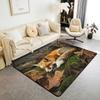 Tokyo Japan Red Dragon Area Carpet, Non-Slip Floor Rug for Living Room Bedroom, Bold Streetwear Themed Mat for Home Decor