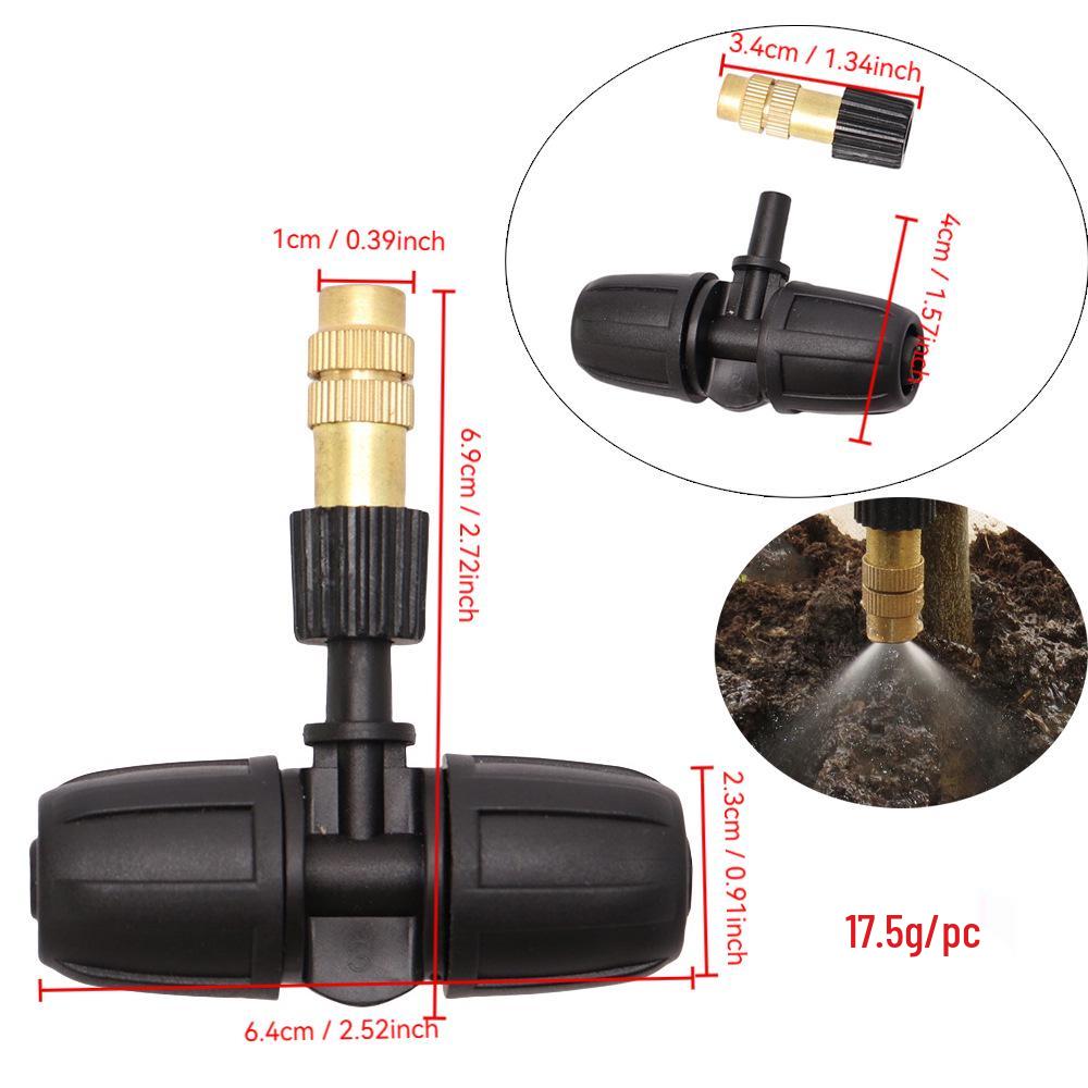 Copper Tube Micro Sprinkler: Automatic Atomizing Irrigation System for Cooling and Watering Flowers.