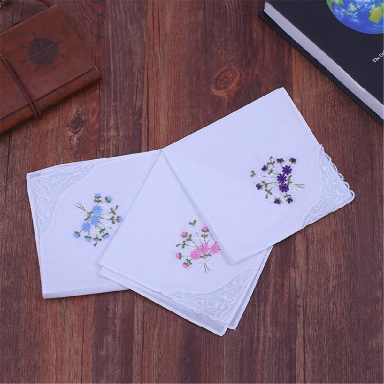 12packs Durability Washable Handkerchiefs Craftsmanship Collectible Hankies for Gifting and Personality Use
