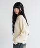 LEMAIN SECOND Oversized Voluminous Washable Crew Neck Hazzi Knit [Ivory]
