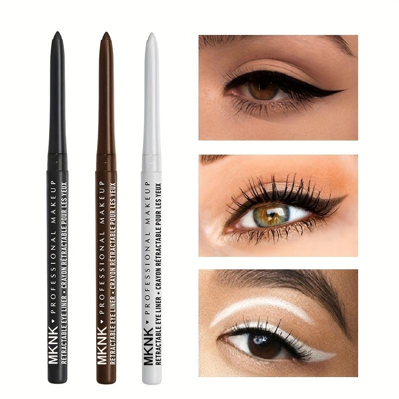 Creioane Eyeliner Gel Twist-Up Automat cu 8 Culori: Rezistent la apă, Rezistent la transfer, De lungă durată, Aplicare netedă și ușoară pentru machiaj ochi fără efort