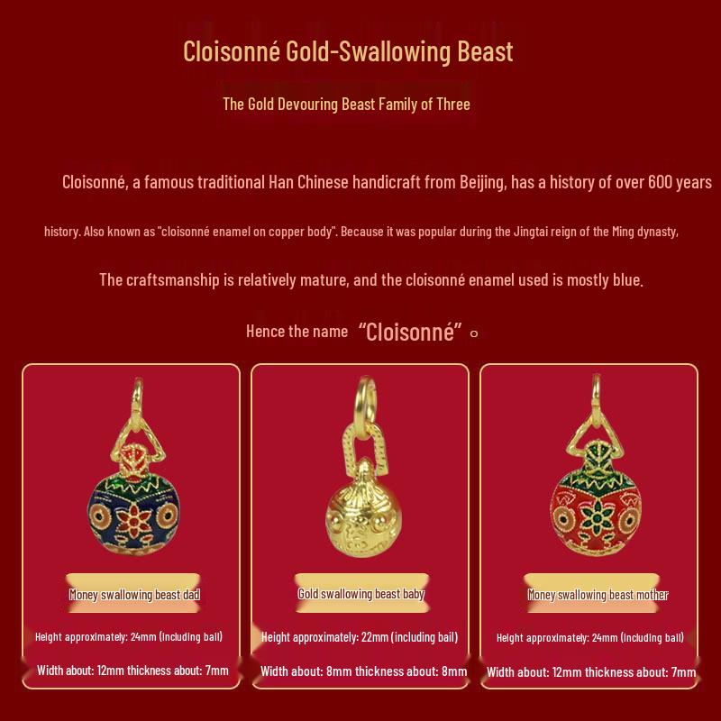 Multicolored Incense Ash Glazed Handcrafted Beaded Bracelet with Swallowing Gold Beast Design for Five-Color Benming Year