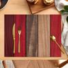 4/6pcs Wood Wind Placemats12x18 Inch Table Mats for Holiday Party Wedding Banquet Coffee Table Home Decor Long Lasting