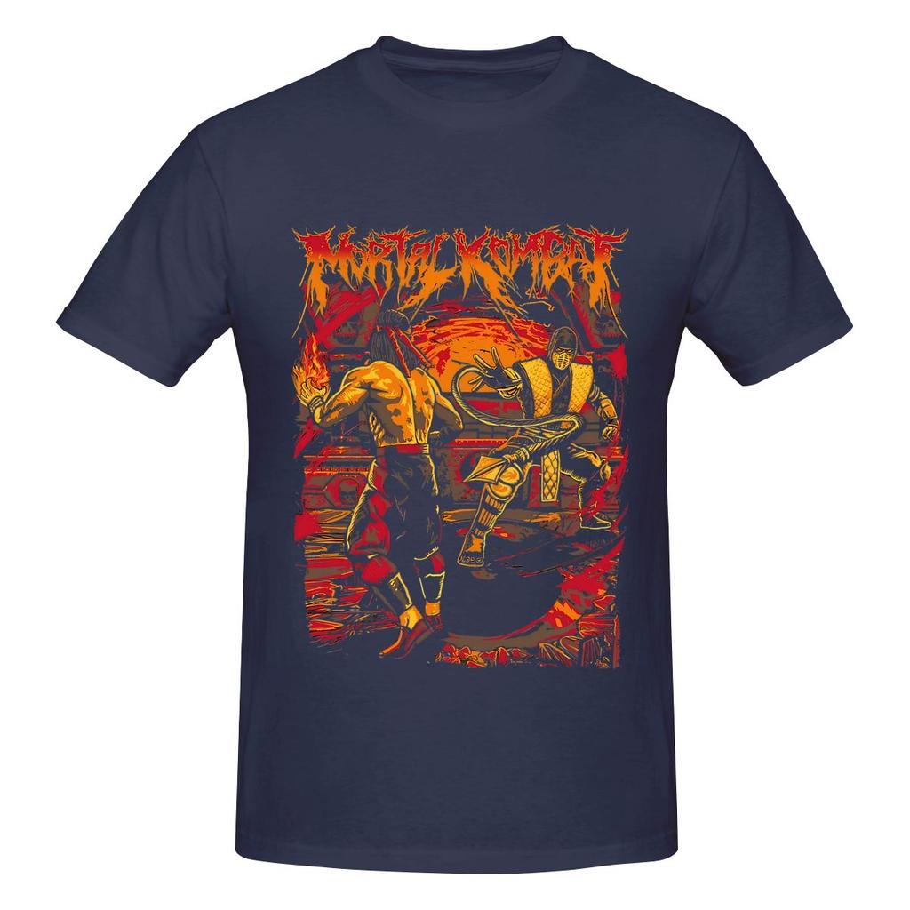 Vintage Mortal Kombat 1992 Literary Tshirt Japanese Retro Seamless Splicing Tees