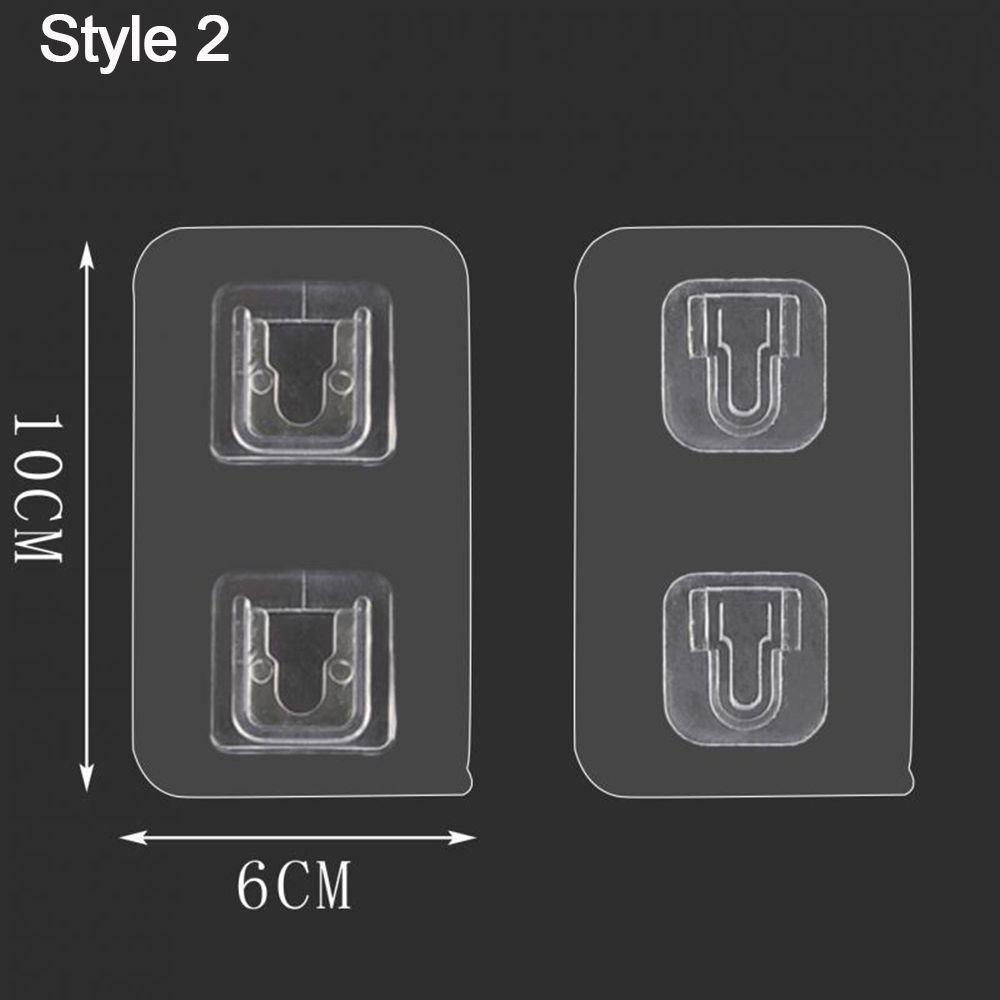 Wall-mounted Self-Adhesive Punch-free Transparent Socket Holder Plug Fixer Plug Sticker