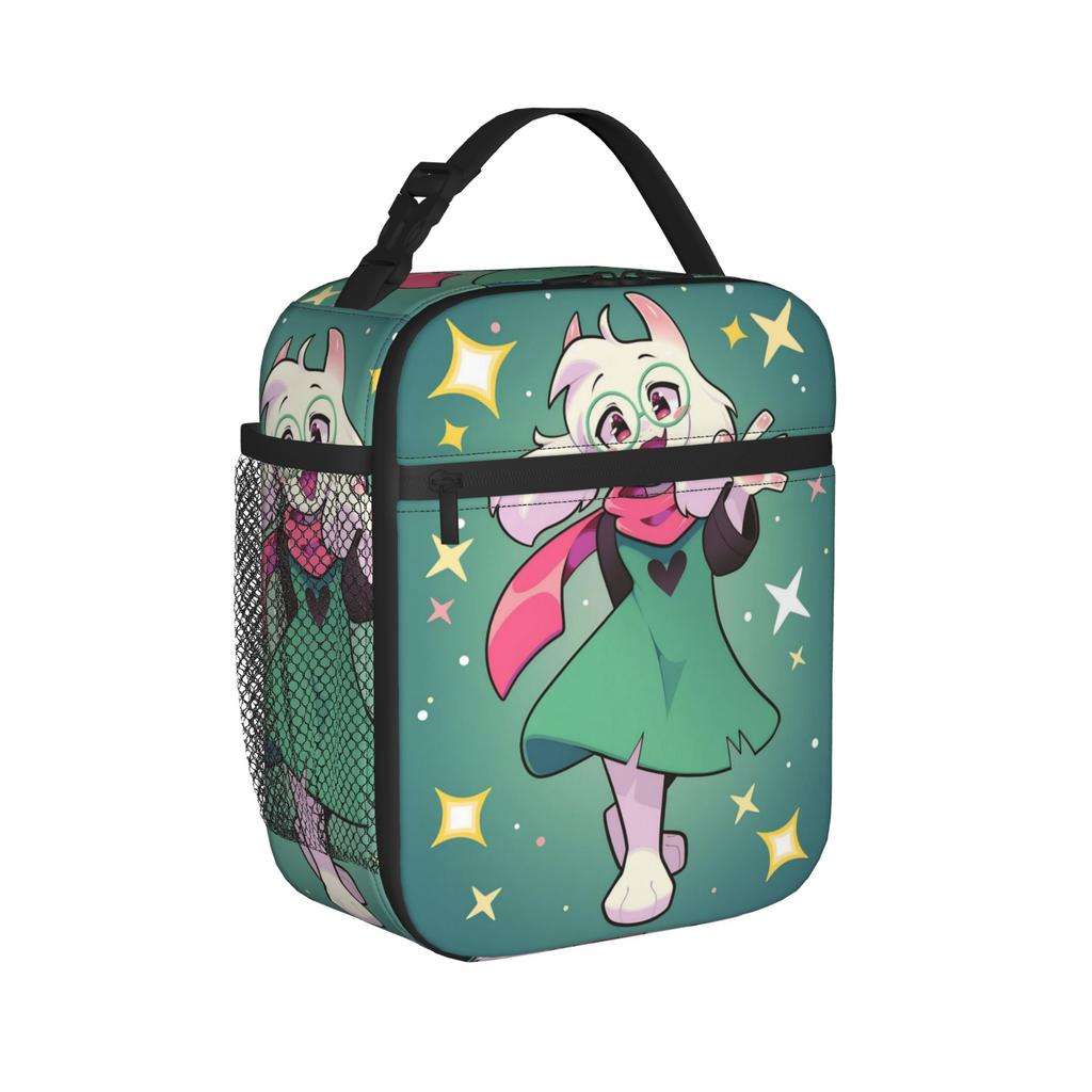 Deltarunes Ralsei Kris Susie Insulated Lunch Bag Cooler Bag Reusable,Meal Container Video Game Leakproof Tote Lunch Box