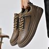 Fashion Classic Brand Men's Leather Casual Shoes Thick Soled Wear-resistant Outdoor Oxford Shoes Fashionable Men's Sports Shoes