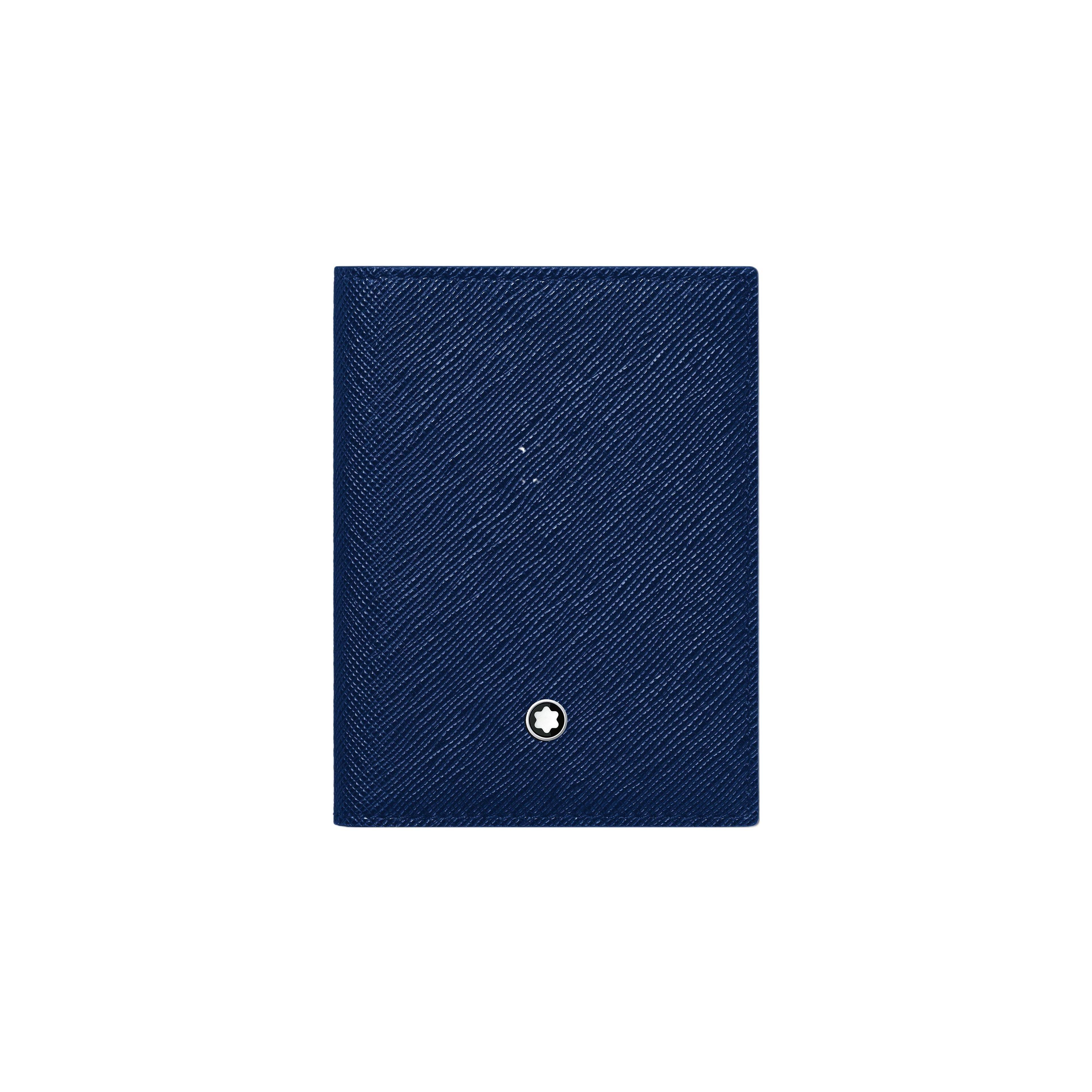 

Montblanc Meisterstück Hexagonal White Star Logo Flap Closure Leather Card Holder Men Accessories Midnight-Blue 130813 Basic Set (Bag+Dust Bag)
