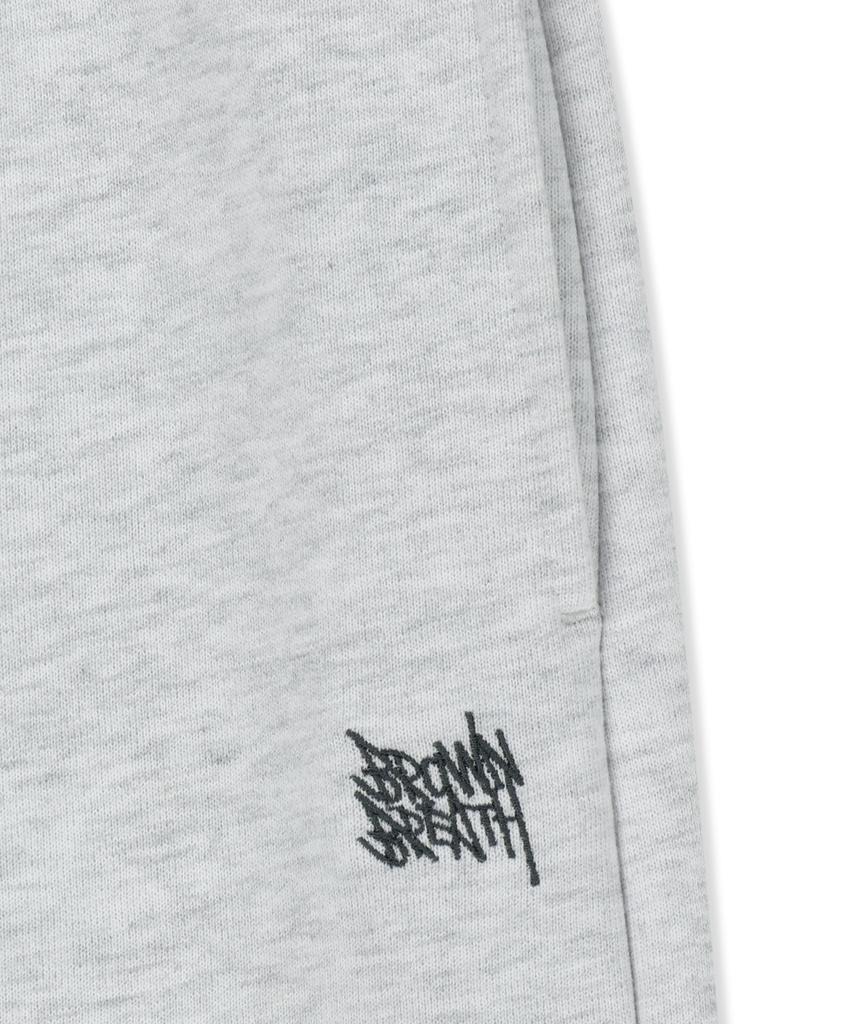 Brown Bless Tag Tuck Sweat Shorts - Ash
