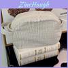Minimalist Striped Makeup Bag With Polyester Material For Travel And Daily Use