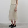 NOEUD Sheer Layered Skirt(Cream)