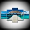 Canvas Painting Seaside cottage summer landscape 5 Pieces Wall Art Painting Modular Wallpapers Poster Print Home Decor